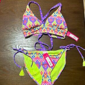 Multi Color 2 Piece Swim Suit